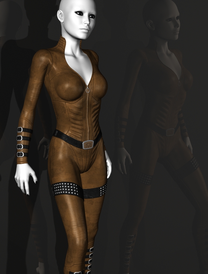 Leather Body Suit  3d Models for Daz Studio and Poser